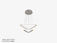 Kroonluchters led - 3 kleuren - afstandsbediening - dimbaar - art.nr. (p7068/52+34) - afbeelding 3 van  4