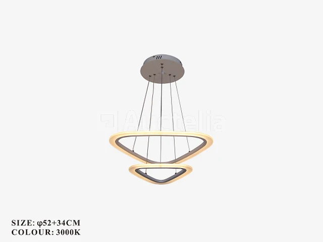 Kroonluchters led - 3 kleuren - afstandsbediening - dimbaar - art.nr. (p7068/52+34) - afbeelding 4 van  4