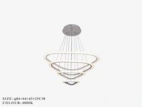 Kroonluchters led - 3 kleuren - afstandsbediening - dimbaar - art.nr. (p7068/84+64+43+25) - afbeelding 3 van  4