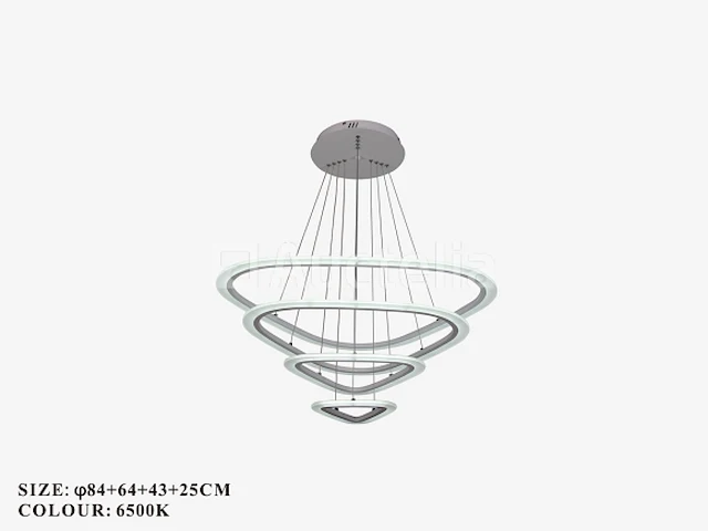 Kroonluchters led - 3 kleuren - afstandsbediening - dimbaar - art.nr. (p7068/84+64+43+25) - afbeelding 4 van  4