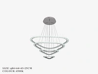 Kroonluchters led - 3 kleuren - afstandsbediening - dimbaar - art.nr. (p7068/84+64+43+25) - afbeelding 4 van  4