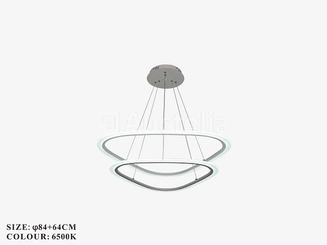 Kroonluchters led - 3 kleuren - afstandsbediening - dimbaar - art.nr. (p7068/84+64) - afbeelding 3 van  4