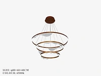 Kroonluchters led - 3 kleuren - afstandsbediening - dimbaar - art.nr. (p7081/40+60+80) - afbeelding 3 van  4
