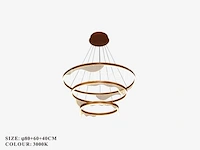 Kroonluchters led - 3 kleuren - afstandsbediening - dimbaar - art.nr. (p7081/40+60+80) - afbeelding 4 van  4