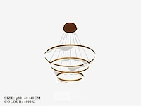 Kroonluchters led - 3 kleuren - afstandsbediening - dimbaar - art.nr. (p7081/40+60+80) - afbeelding 3 van  5