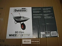 Kruiwagen 80 liter max 130kg metaal-plastiek - afbeelding 4 van  6