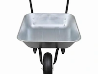 Kruiwagen 80 liter max 130kg metaal-plastiek - afbeelding 2 van  6
