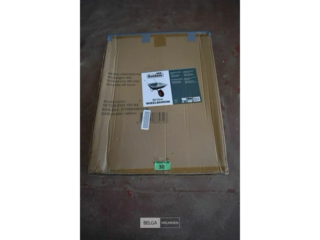 Kruiwagen 80 liter max 130kg metaal-plastiek - afbeelding 4 van  6