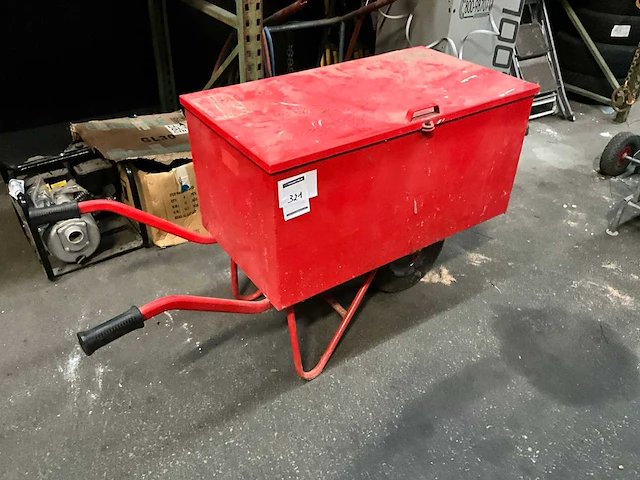 Kruiwagen met gesloten koffer - afbeelding 1 van  3