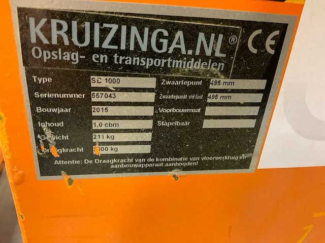 Kruizinga sb1000 bodemklepcontainer - afbeelding 3 van  3