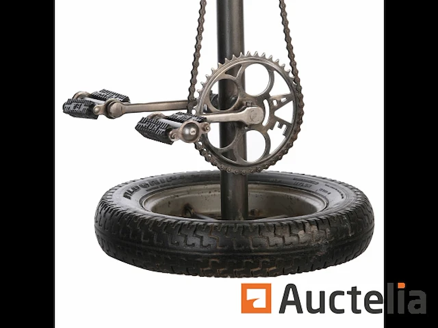 Kruk "wheel" metaal en leer - afbeelding 2 van  2