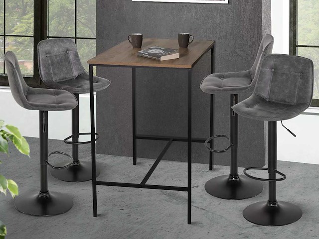 Krukken - vintage grijze stof (x4) - afbeelding 1 van  7