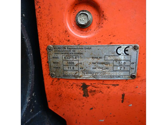 Kubota - 2012 - kx019-4 - rupsgraafmachine - afbeelding 18 van  20