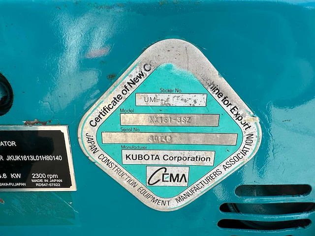 Kubota - 2012 - kx161-3 - midigraafmachine - afbeelding 36 van  42