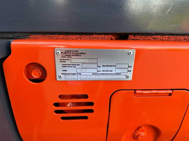 Kubota - 2013 - kx165-5 - midigraafmachine - afbeelding 31 van  38