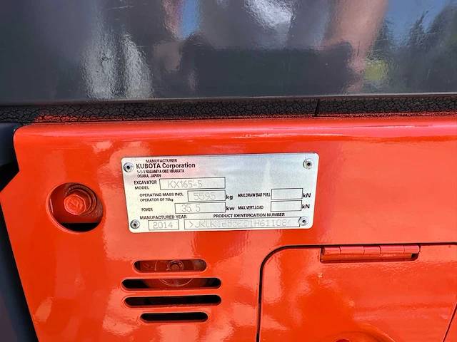 Kubota - 2014 - kx165-5 - midigraafmachine - afbeelding 40 van  46