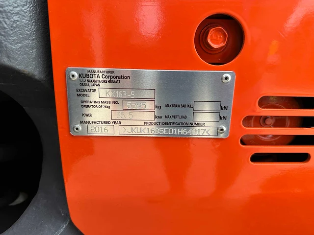 Kubota - 2016 - kx163-5 - midigraafmachine - afbeelding 41 van  46