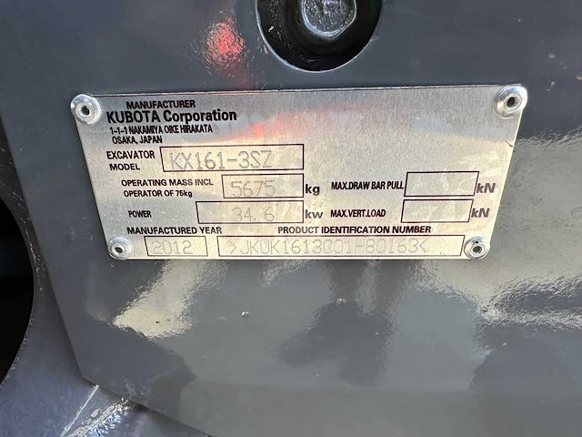 Kubota - kx161-3sz - midigraafmachine - 2012 - afbeelding 33 van  40