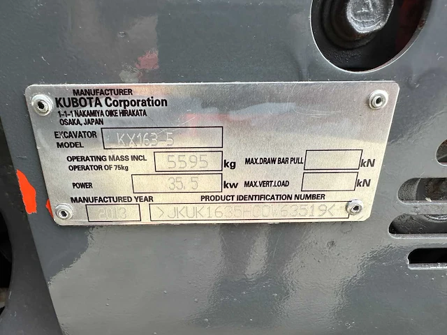 Kubota - kx163-5 - midigraafmachine - afbeelding 33 van  40