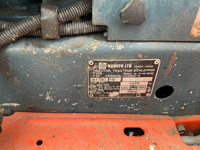 Kubota b1750 hst minitractor - afbeelding 5 van  30