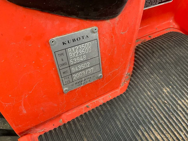 Kubota rx2350 minitractor - afbeelding 12 van  14