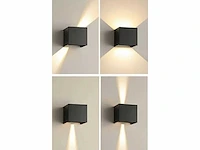 Kubus wandlamp zwart – aluminium – incl. lamp (6x) - afbeelding 2 van  4