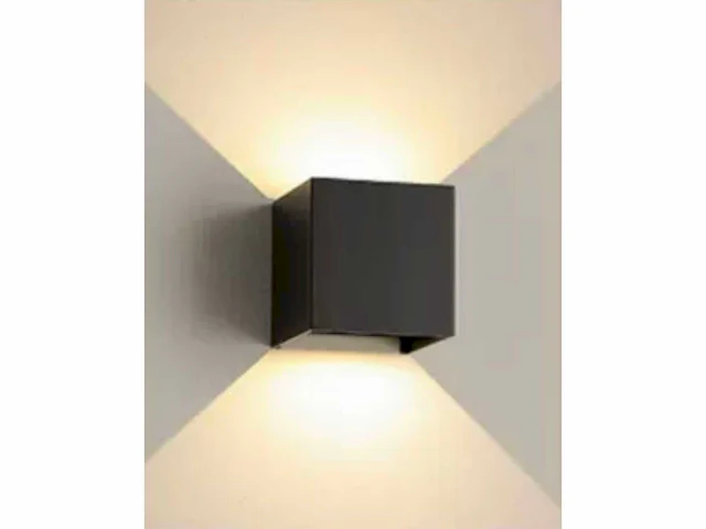 Kubus wandlamp zwart – aluminium – incl. lamp (6x) - afbeelding 3 van  4