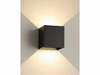 Kubus wandlamp zwart – aluminium – incl. lamp (6x) - afbeelding 3 van  4