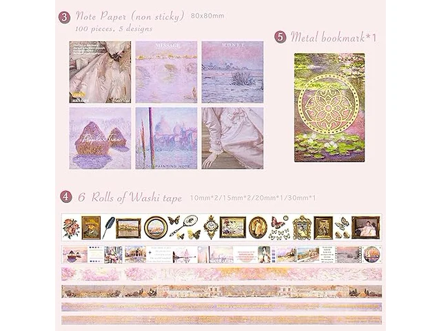 Kueohse esthetische scrapbook-kit - afbeelding 4 van  4
