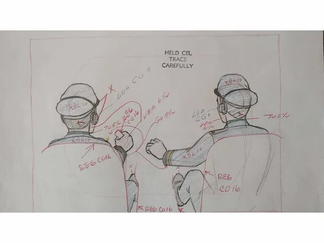 Kuifje originele tekening - afbeelding 1 van  2