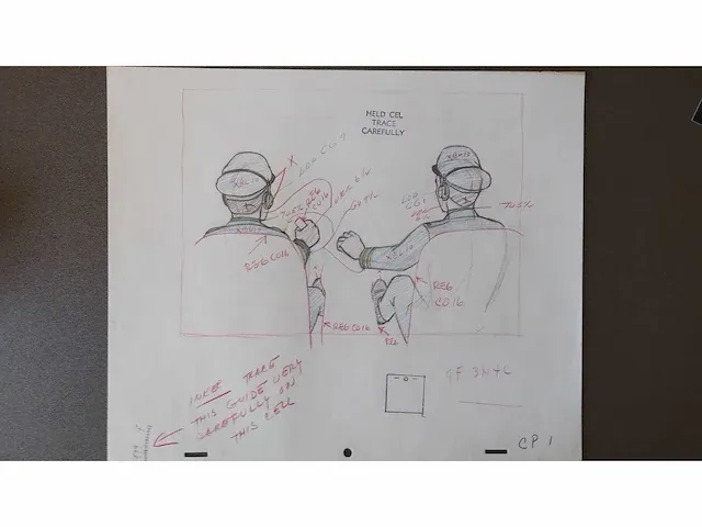 Kuifje originele tekening - afbeelding 2 van  2