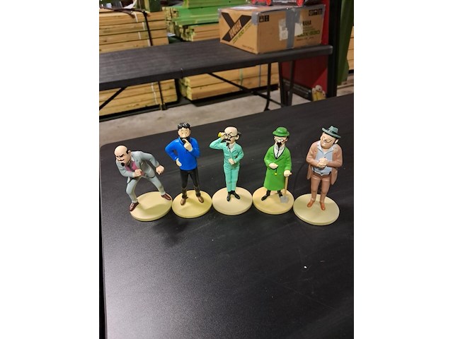 Kuifje serie beeldjes 5 st (14cm groot) - afbeelding 1 van  5