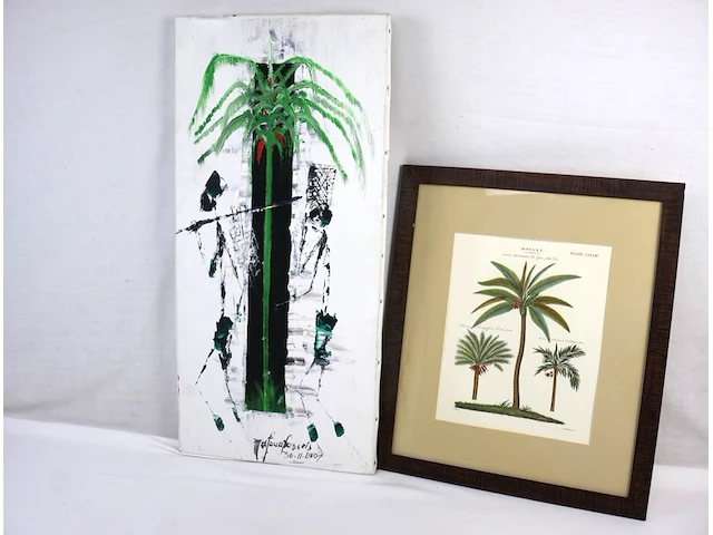 Kunst palmboom (x2) - afbeelding 1 van  6