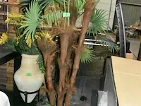 Kunstbomen palmboom in pot 2x