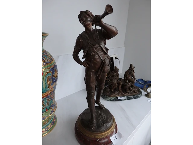 Kunstbrons op draaivoet e,picault h- 82 cm - afbeelding 5 van  6