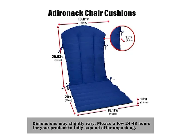 Kunste meubelkussens (marineblauw) - afbeelding 2 van  4