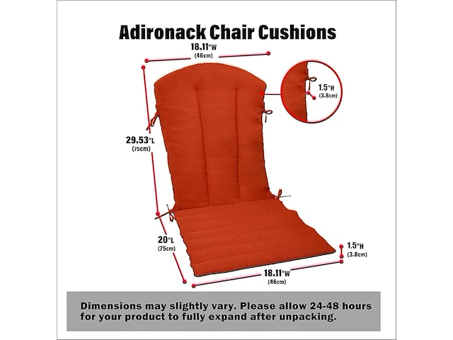 Kunste meubelkussens (oranje rood) - afbeelding 4 van  4