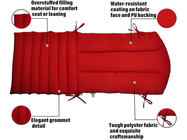 Kunste meubelkussens (rood) - afbeelding 2 van  4