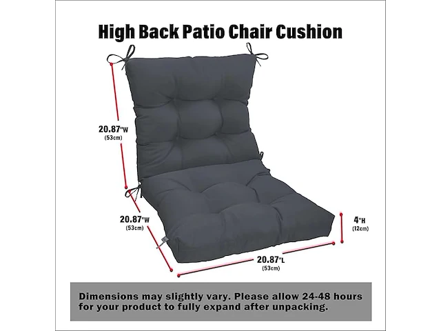 Kunste zitkussens (grijs) - afbeelding 2 van  4