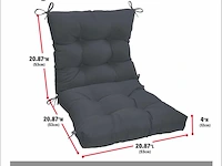 Kunste zitkussens (grijs) - afbeelding 2 van  4