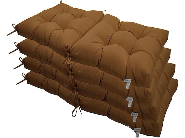 Kunste zitkussens (lichtbruin) - afbeelding 1 van  3