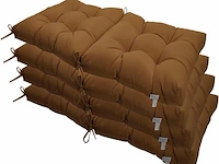 Kunste zitkussens (lichtbruin) - afbeelding 1 van  3