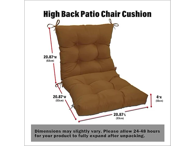 Kunste zitkussens (lichtbruin) - afbeelding 3 van  3
