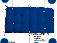 Kunste zitkussens (marineblauw) - afbeelding 4 van  4