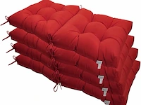 Kunste zitkussens (rood) - afbeelding 1 van  4