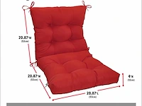 Kunste zitkussens (rood) - afbeelding 3 van  4