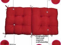 Kunste zitkussens (rood) - afbeelding 4 van  4
