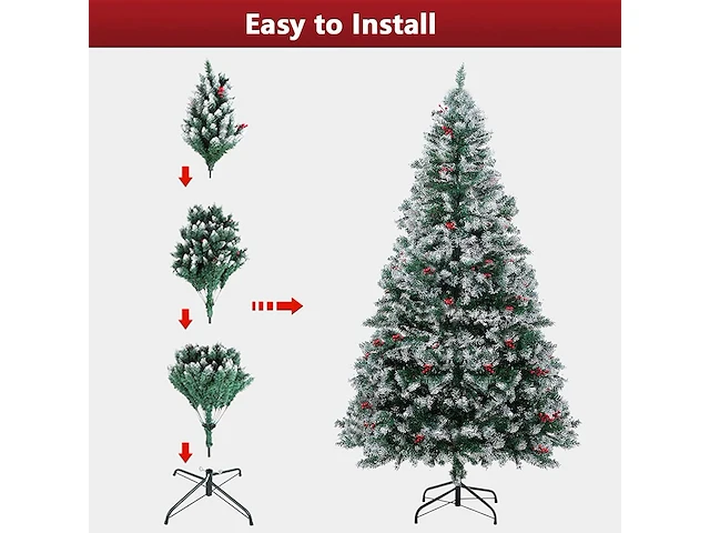 Kunstkerstboom 180cm - afbeelding 2 van  5