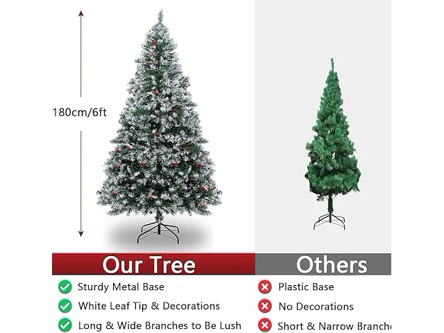 Kunstkerstboom 180cm - afbeelding 3 van  4