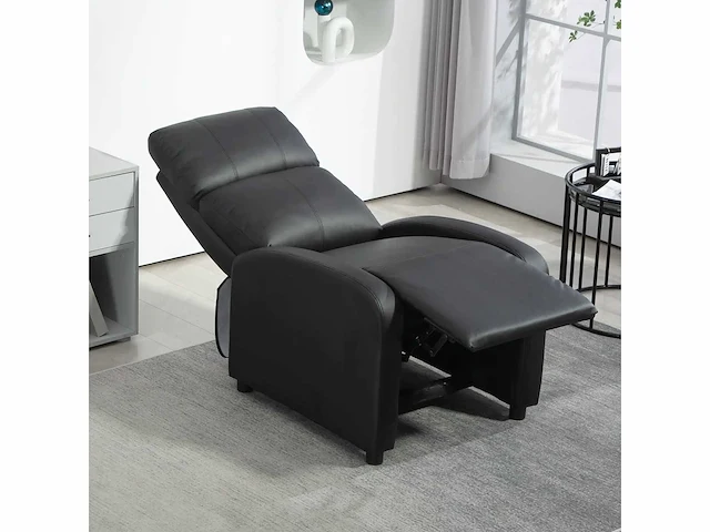 Kunstleren fauteuil (zwart) - afbeelding 1 van  7